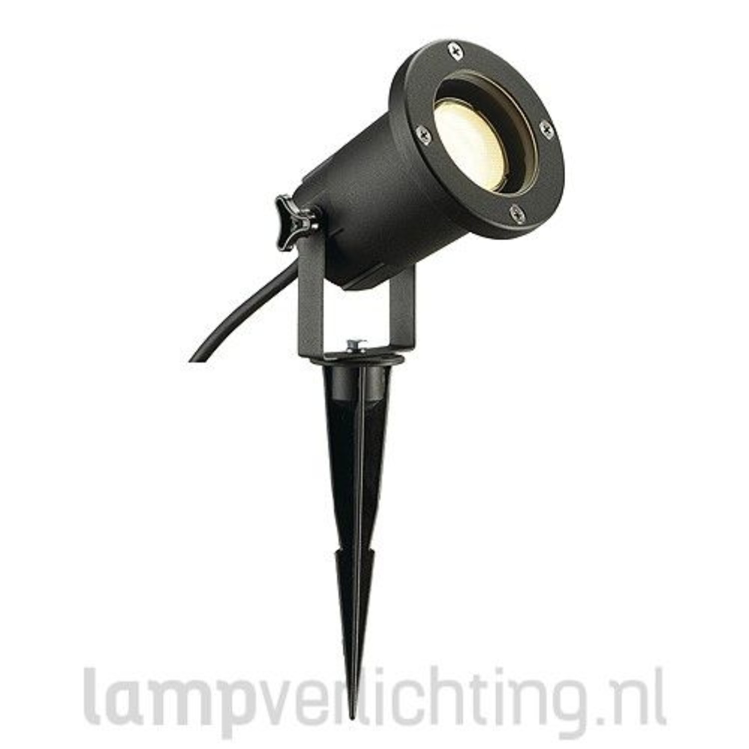 meester In werkelijkheid Knuppel Tuinspot Spies GU10 230V - Zwart - Met spies, kabel en stekker - Tip -  LampVerlichting.nl