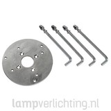 Betonankerset voor Rvs buitenverlichting Betonankerset voor Rvs buitenverlichting