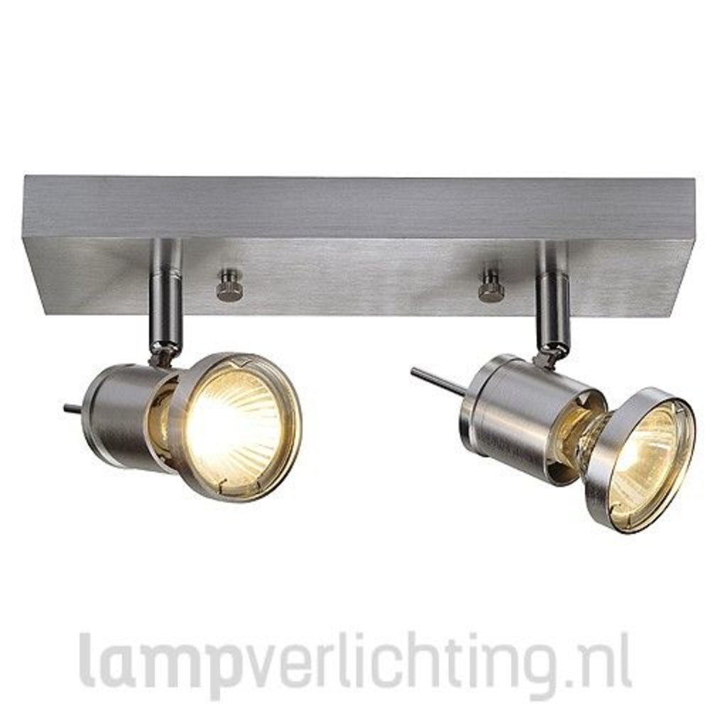 Plafondspot Dubbel GU10 Aluminium Plafondspot Dubbel GU10 Aluminium