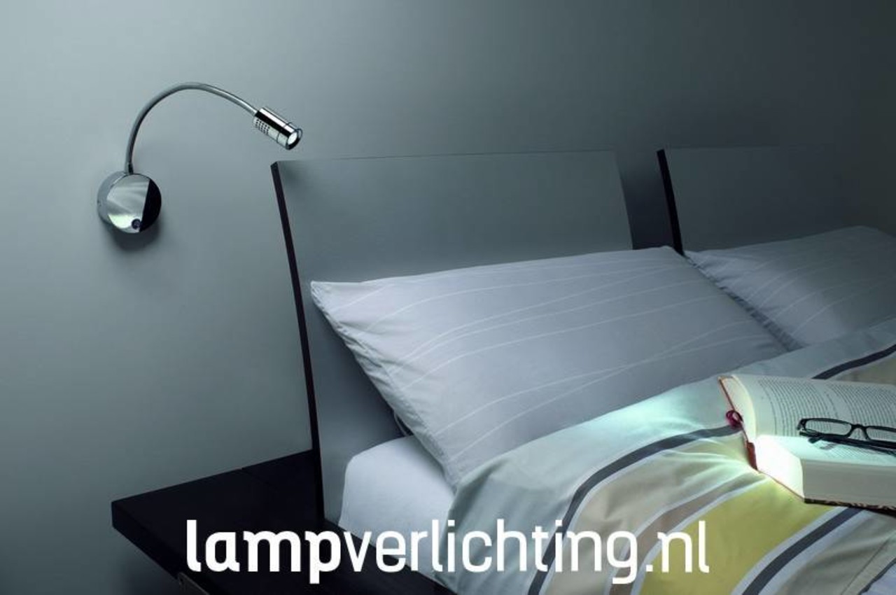 Emulatie Iedereen ik wil LED Leeslamp Flexibel met schakelaar - Wit, zwart of chroom - Duurzaam -  LampVerlichting.nl