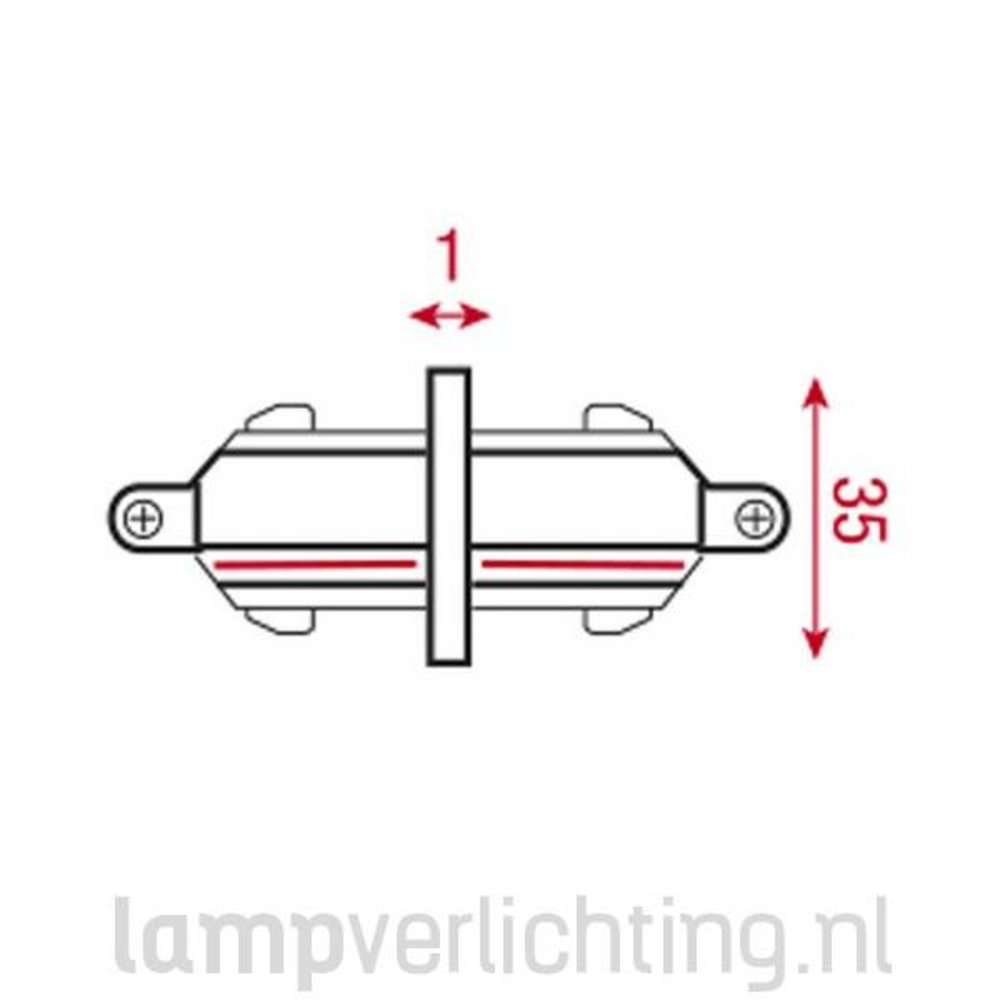 1-Fase Rail Rechte Connector 1-Fase Rail Rechte Connector