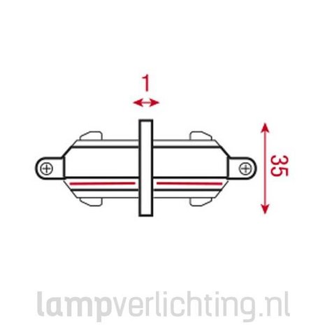 1-Fase Rail Rechte Connector 1-Fase Rail Rechte Connector