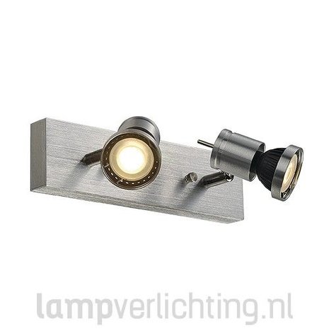 Plafondspot Dubbel GU10 Aluminium Plafondspot Dubbel GU10 Aluminium