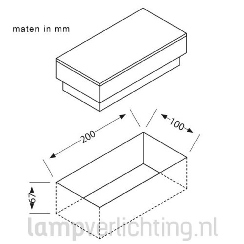 LED Tegel Steen 10x20 cm
