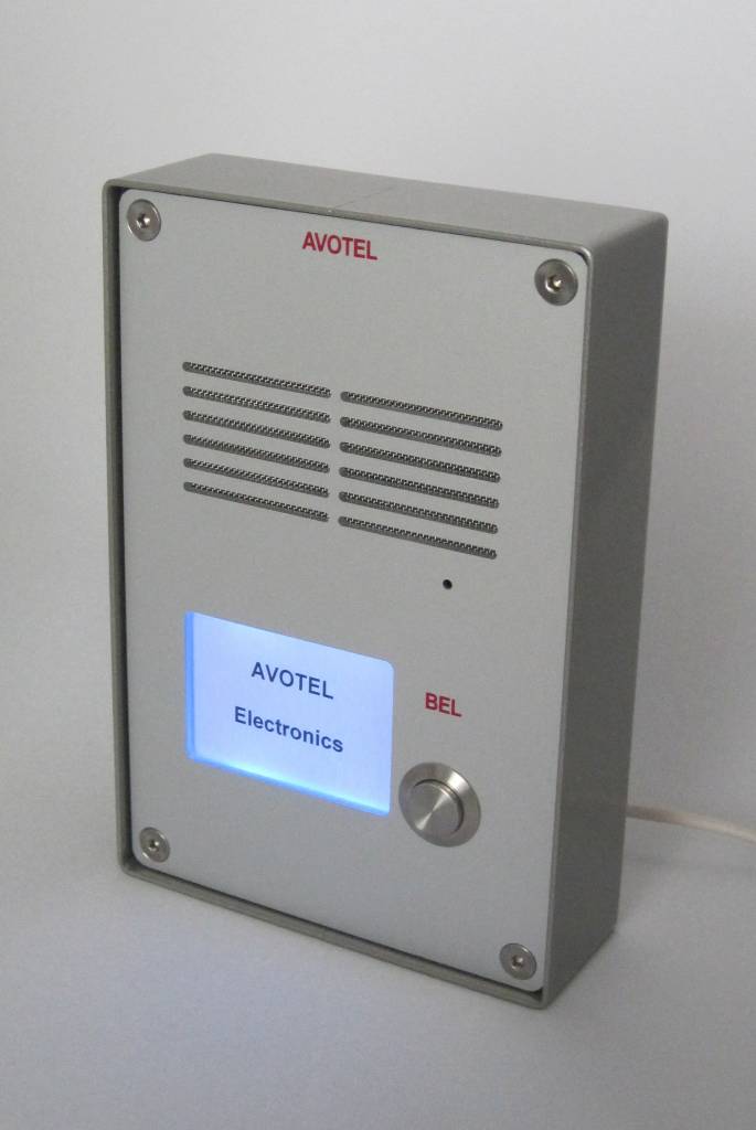 AVOTEL Vandaal en vochtbestendige deurintercom.