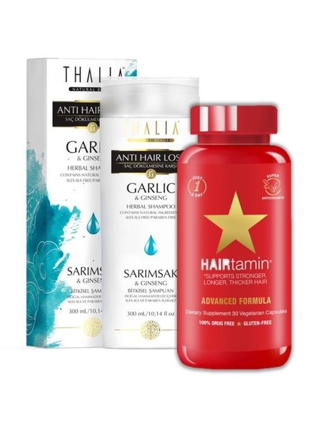 Thalia Beauty Thalia Garlic Shampoo & Hairtamine Capsules Combo