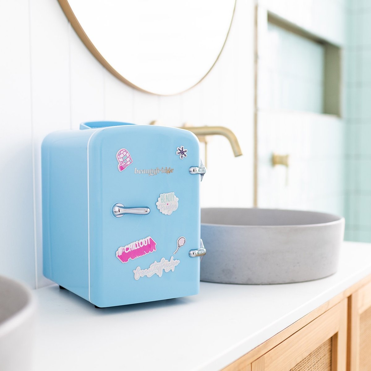 Beauty Fridge Baby Blue Monolith Beauty Lifestyle