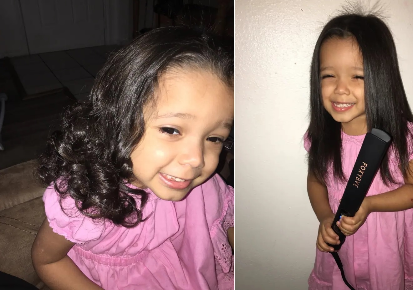 tres sleek rose gold flat iron