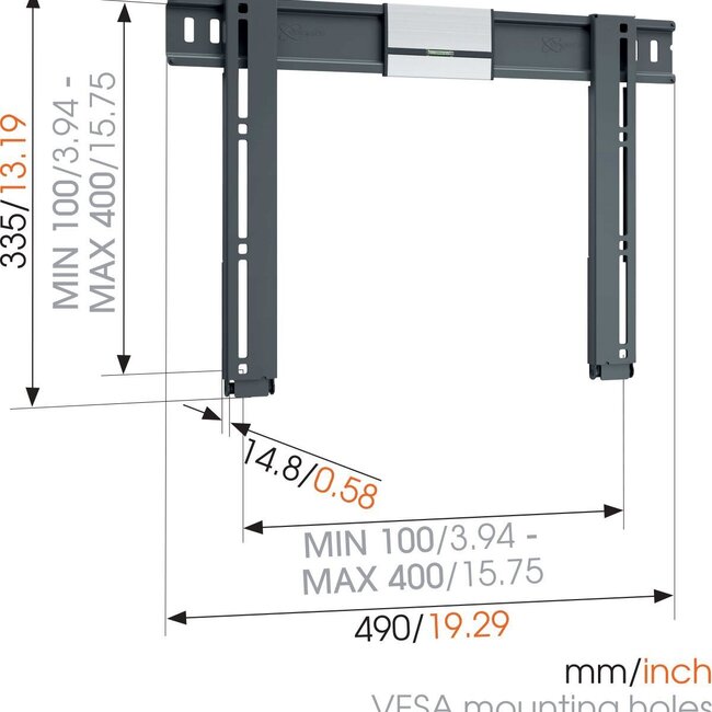Vogel's THIN 405 Platte TV Beugel Zwart