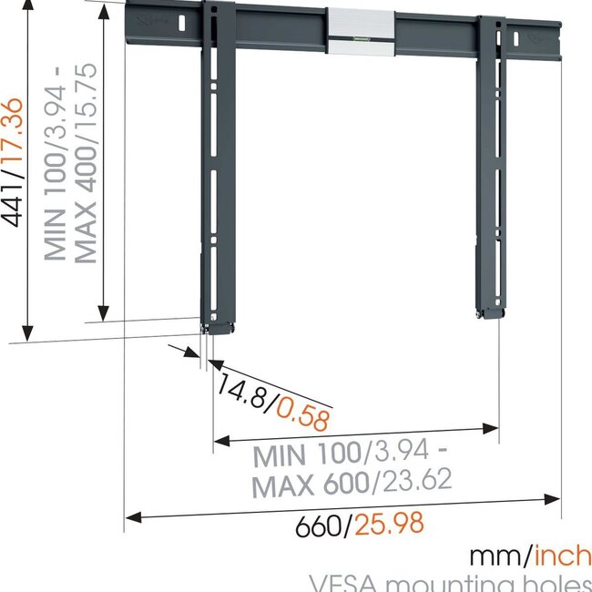 Vogel's THIN 505 Platte TV Beugel Zwart