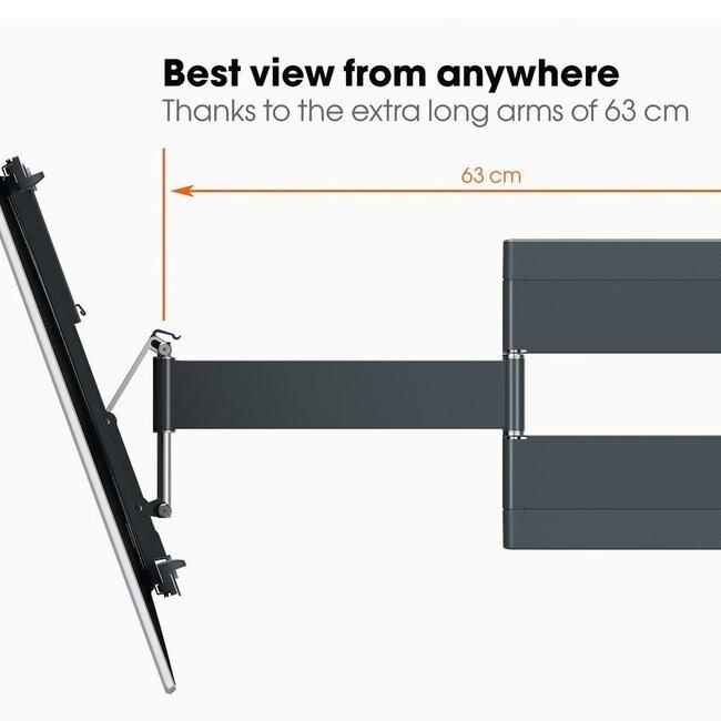 Vogel's THIN 545 Draai- en Kantelbare TV Beugel Zwart
