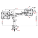 VisionMounts VM D09 Dubbele Monitorarm Zwart VisionMounts VM D09 Dubbele Monitorarm Zwart