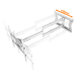 XTRARM Crius 100 cm TV Beugel White XTRARM Crius 100 cm TV Beugel White