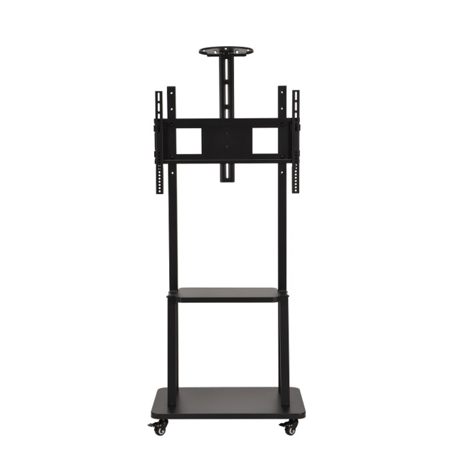 DQ Artemis TV Vloerstandaard Zwart Verrijdbaar
