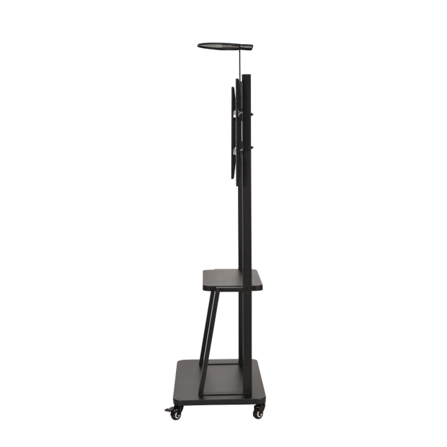 DQ Artemis TV Vloerstandaard Zwart Verrijdbaar