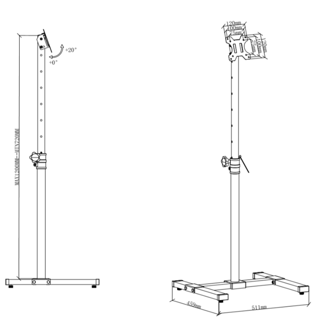 DQ TV Standaard Nikolos zwart