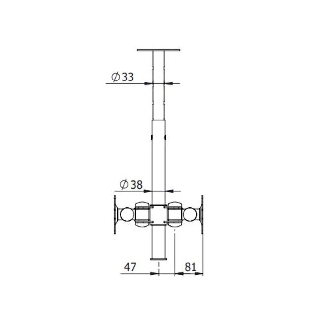 Dataflex Viewmate monitorarm Zilver - plafond 572