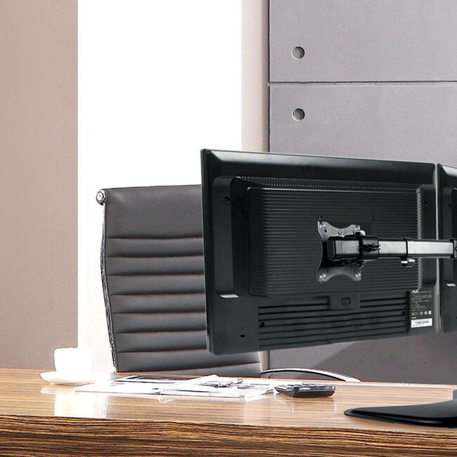 Neomounts NM-D335DBLACK voor 2 Monitoren