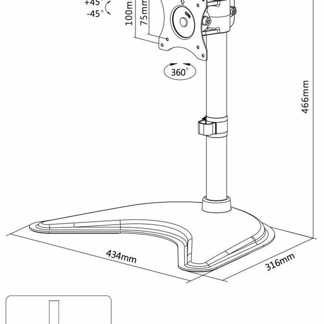 Neomounts NM-D335BLACK Monitor Beugel