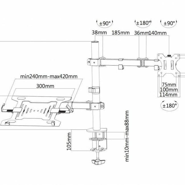 Neomounts FPMA-D550NOTEBOOK Monitorbeugel