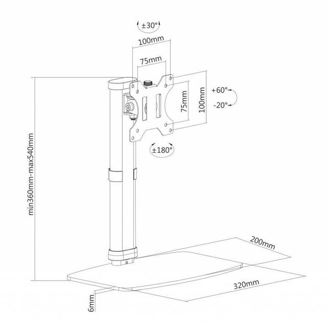 Neomounts FPMA-D890WHITE Monitorbeugel