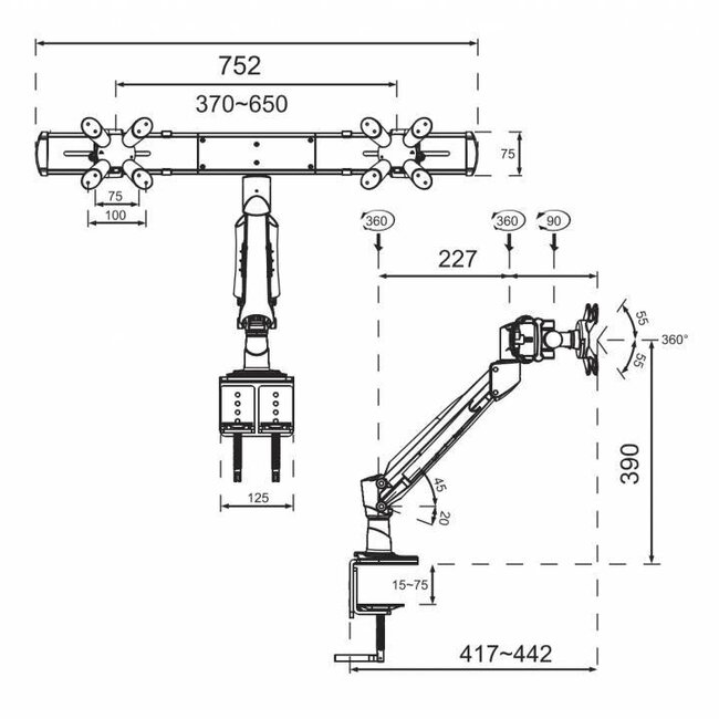 Neomounts FPMA-D940D Monitorbeugel