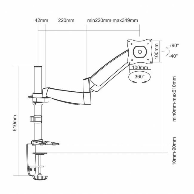 Neomounts FPMA-D950 Monitorbeugel