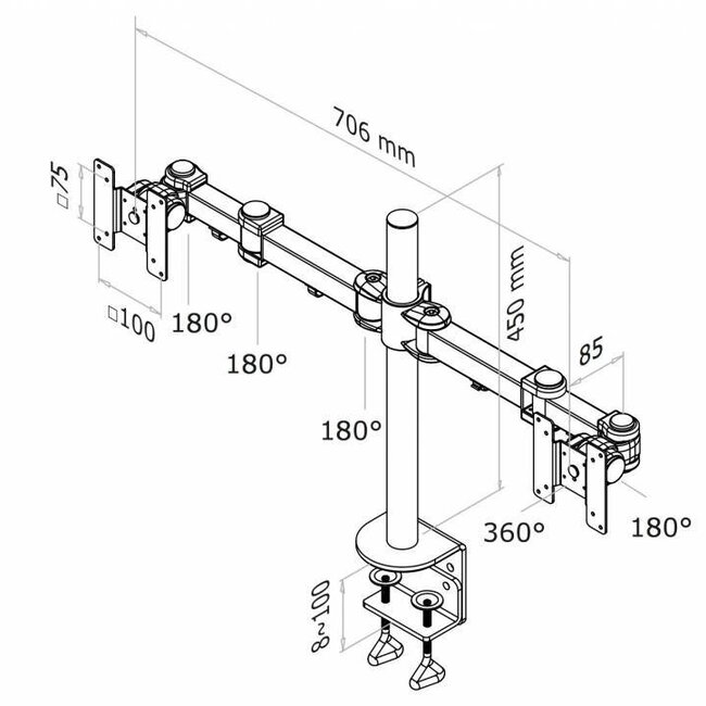 Neomounts FPMA-D960D Monitorbeugel