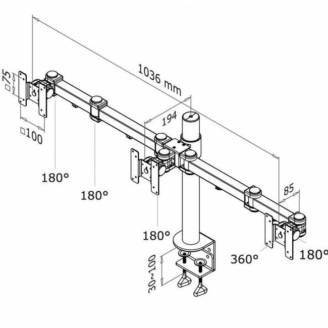 Neomounts FPMA-D960D3 Monitorbeugel