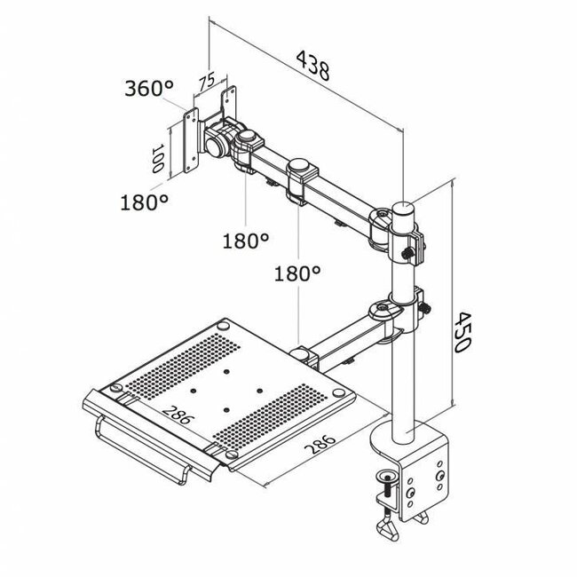 Neomounts FPMA-D960NOTEBOOK Monitorbeugel