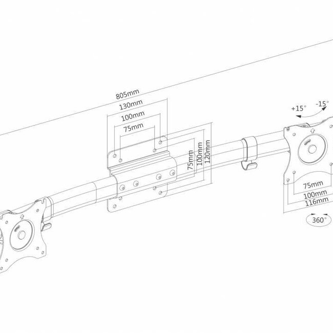 Neomounts FPMA-CB100BLACK Monitorbeugel