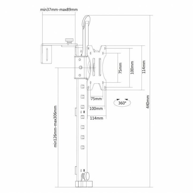 Neomounts FPMA-CH100BLACK Monitorbeugel