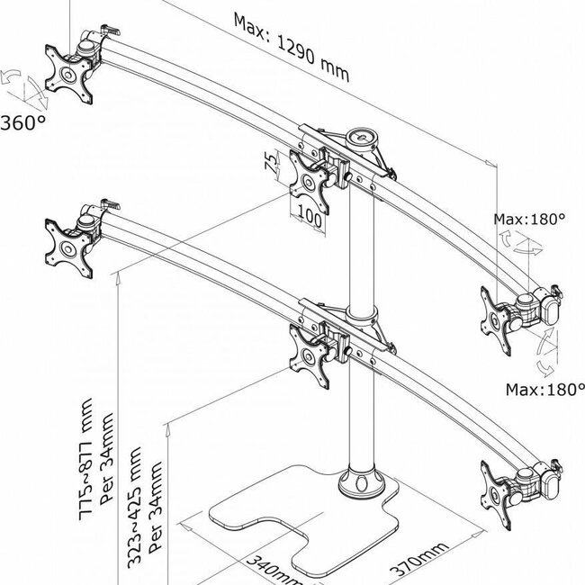 Neomounts FPMA-D700DD6 Monitorbeugel