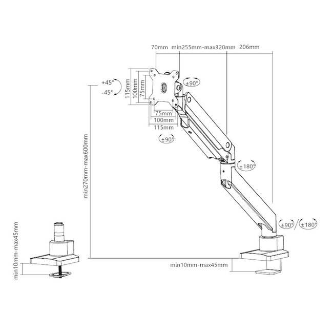 Neomounts NM-D775WHITEPLUS Monitorbeugel