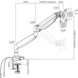 DQ Lineo Monitorbeugel met Gasveer DQ Lineo Monitorbeugel met Gasveer