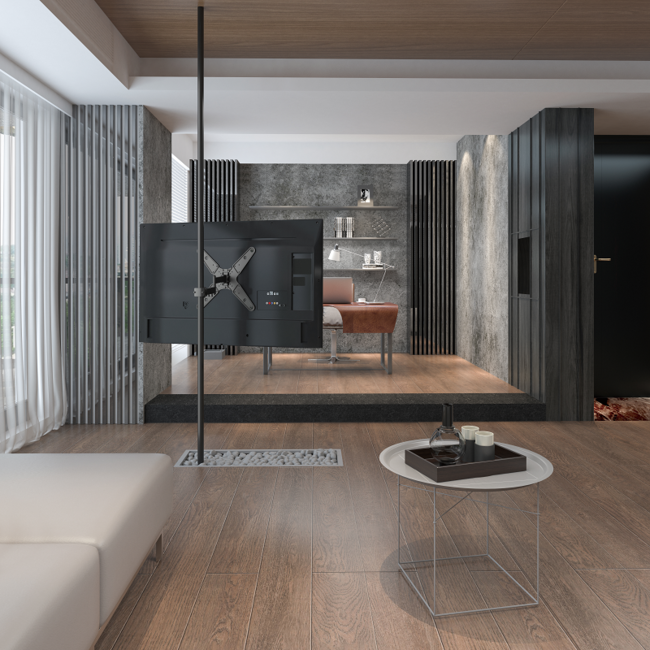 DQ Astro TV beugel voor paalbevestiging zwart