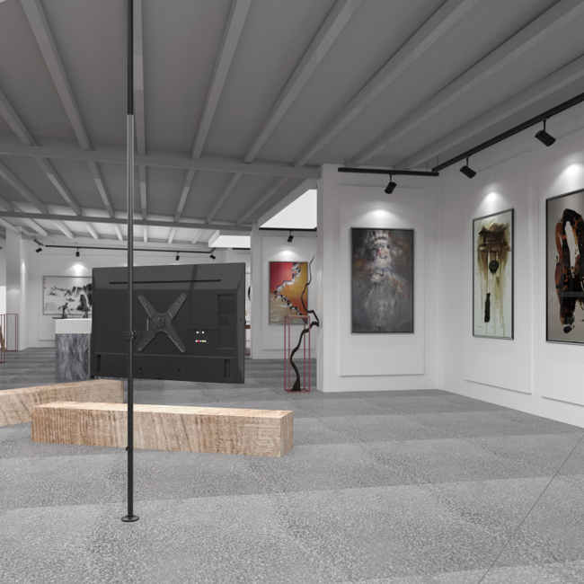 DQ Astro TV beugel voor paalbevestiging zwart