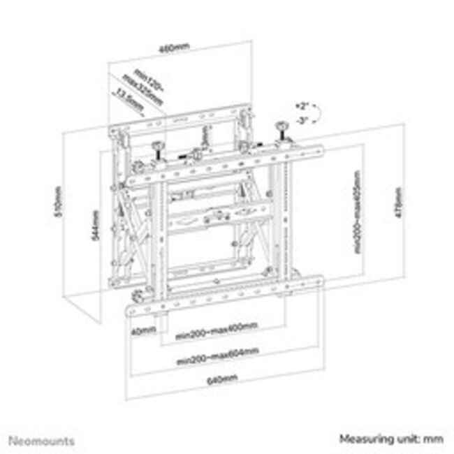 Neomounts WL95-900BL16 Videowall Beugel