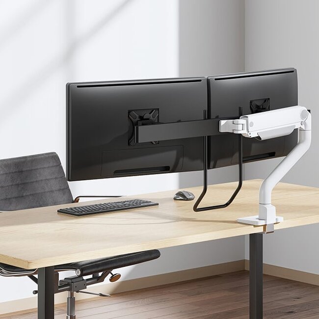 Neomounts DS75S-950WH2 Monitorarm 17-32" - gasveer - Topfix - 180°-stop