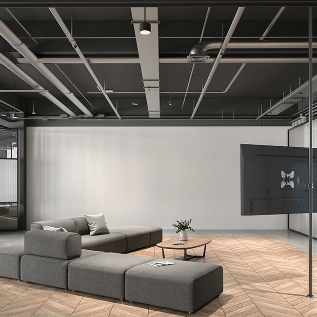 Neomounts FL40-450BL12 TV-paalsteun 23-42 inch - diam. 28-50 mm - full motion