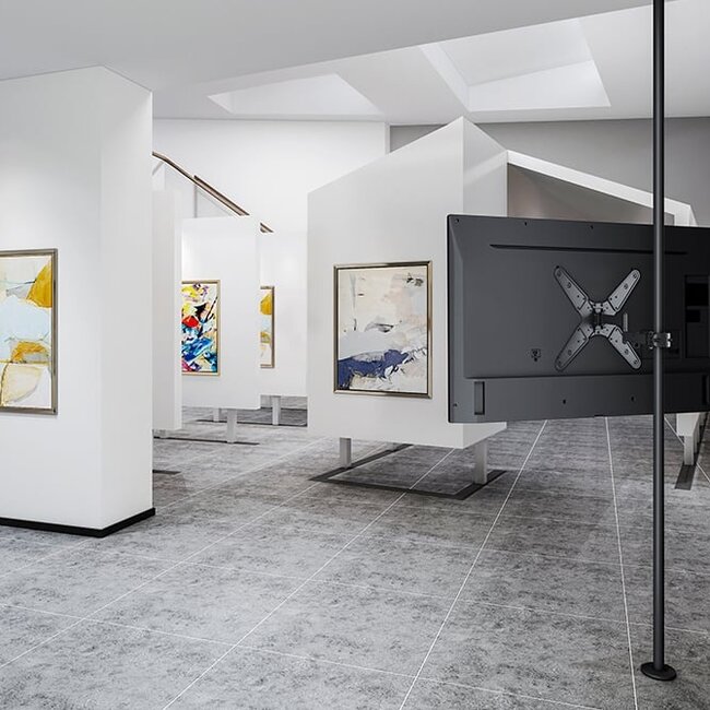 Neomounts FL40-450BL14 TV-paalsteun 32-55" - diam. 28-50 mm - full motion