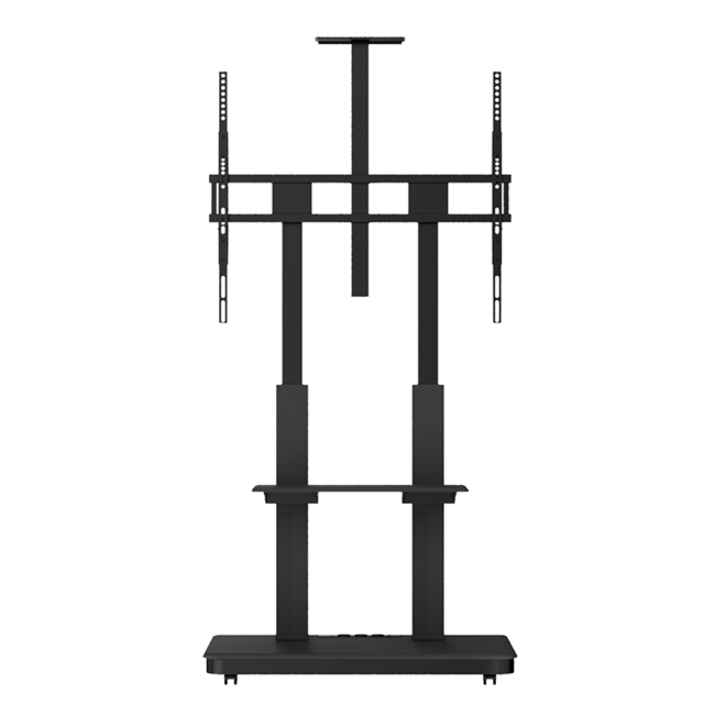 XTRARM Duolite Verrijdbare TV Vloerstandaard Zwart