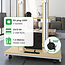 XTRARM Duolite Verrijdbare Elektrische TV Standaard Wit/Beuken