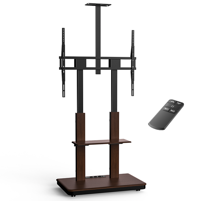 XTRARM Duolite Verrijdbare Elektrische TV Standaard  Walnoot