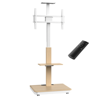  XTRARM Elite Verrijdbare Elektrische TV Standaard Wit/Beuken