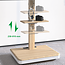 XTRARM Elite Verrijdbare Elektrische TV Standaard Wit/Beuken