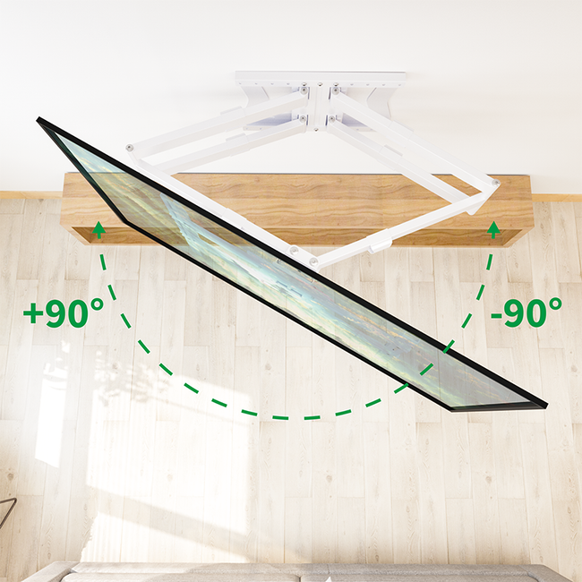 XTRARM Cratos 120 cm Double 600 TV Beugel White