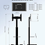 XTRARM Proton 500 Verrijdbare TV Standaard Aluminium = Met 2 stopcontacten en 2 USB poorten
