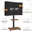 XTRARM Delphos TV Vloerstandaard  Walnoot Verrijdbaar