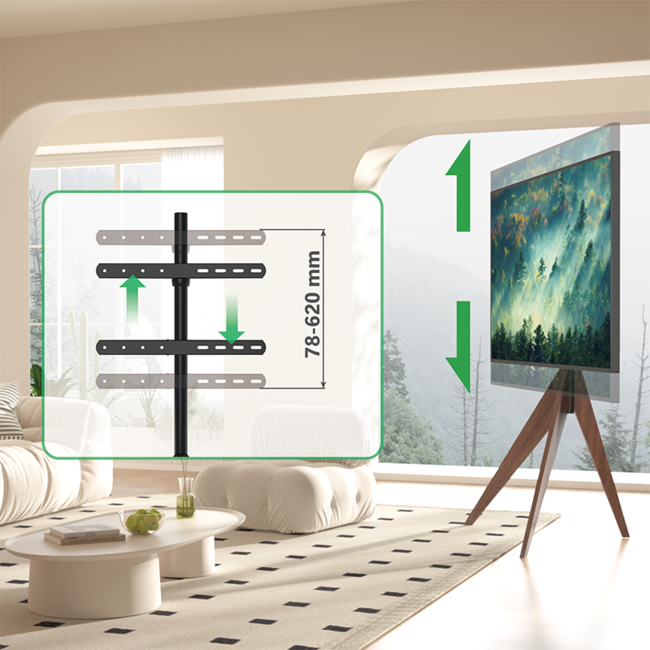 XTRARM Argo Tripod TV Standaard Walnoot